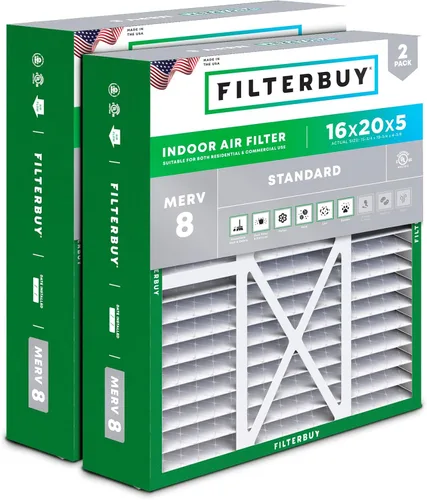 Vista 13 de Filterbuy 10x17x2 Filtro de aire MERV 8 Defensa Esencial contra el Polvo y las Alergias (2 unidades), Filtros exteriores plegados electrostáticos