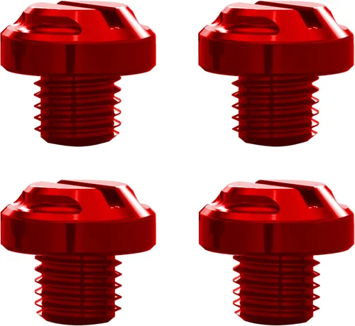 Vista 11 de 4 tapones para agujeros de espejo azul para motocicleta, 2 regulares+2 reversas M8x1.25 (azul, M8>2 regular + 2 reverso)