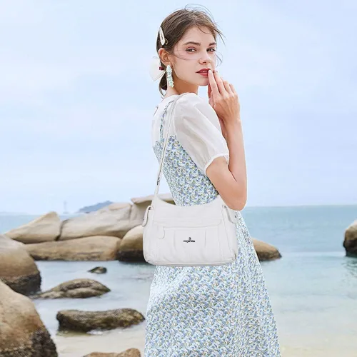 Vista 6 de Angelkiss - Bolsos cruzados para mujer, bolsos de hombro para mujer, bolsos y monederos medianos de piel sintética