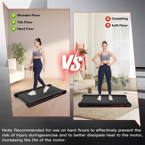 Vista 8 de Sperax Walking Treadmill Pad with APP, 3 in 1 Under Desk Treadmill, 400W Low Noise Walking Vibration Pad with Remote Control,Portable Treadmills for