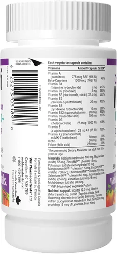 Vista 10 de Webber Naturals Más de 50 cápsulas vegetarianas más completas para hombres, 90 cápsulas vegetarianas