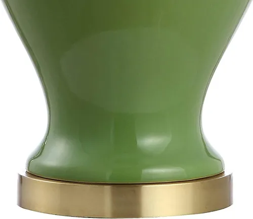Vista 5 de JONATHAN Y JYL6618A - Lámpara de mesa moderna de cerámica verde de 33 pulgadas para sala de estar, lámpara de noche tradicional para entrada