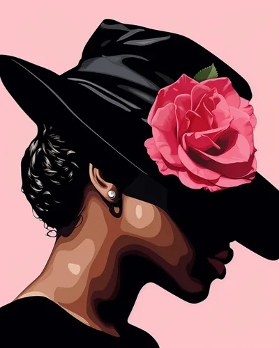 Vista 19 de Pintura por Números Afroamericana DIY Pintura Acrílica Kit de Pintura por Números para Niños Adultos Principiantes Chica Negra de Moda DIY Pintura