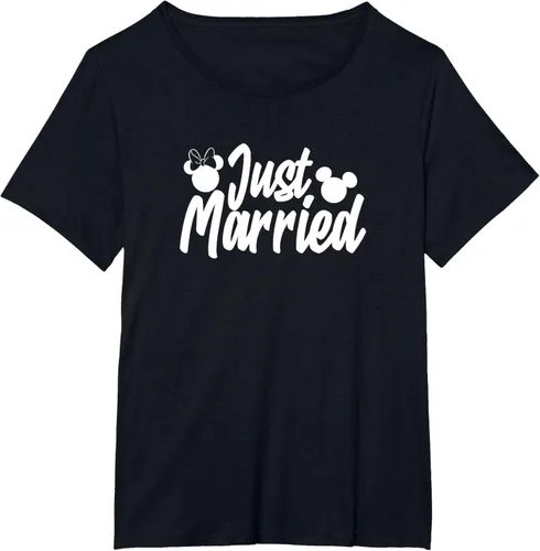 Vista 11 de Disney Mickey & Friends Mickey & Minnie Just Married Lyrics Camiseta Negro