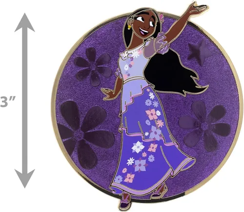 Vista 3 de Disney Encanto - Pin coleccionable de 3 pulgadas, edición limitada, 300 Isabela Madrigal, Metal, Sin gemas.