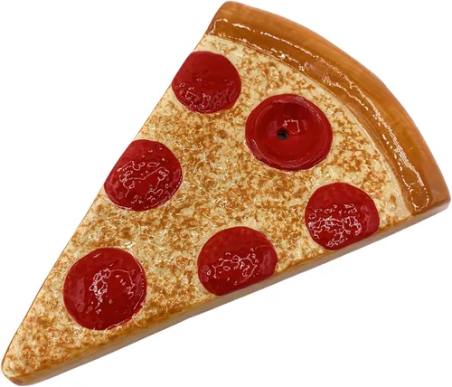 Vista 2 de Rebanada de pizza de cerámica para decoración y exhibición del hogar o restaurante