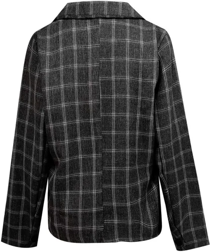 Vista 5 de Blazer para mujer, blazer de manga dividida, degradado, suave, a la moda, frente abierto, chaquetas marrones