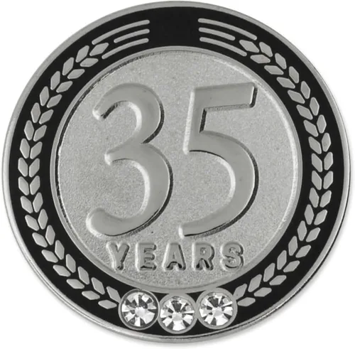 Vista 15 de PinMart Years of Service Award Employee Recognition Gift Pin de solapa - Negro