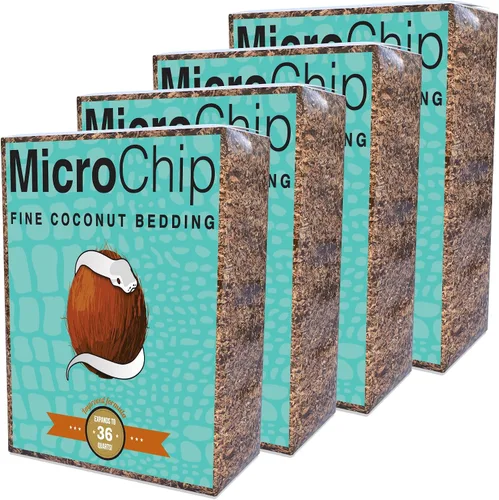 Vista 6 de Microchip - Mezcla de sustrato de coco fino y chips de cáscara de coco para tanques de terrario bioactivos, reptiles, invertidos, ranas, tarántulas