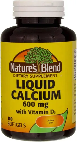 Vista 2 de Natures Blend, fácil de tragar, calcio líquido, 600 mg, 100
