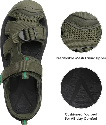 Vista 4 de DREAM PAIRS Sandalias deportivas de senderismo para hombre, puntera cerrada, atléticas, aventuras, playa, pescador, agua
