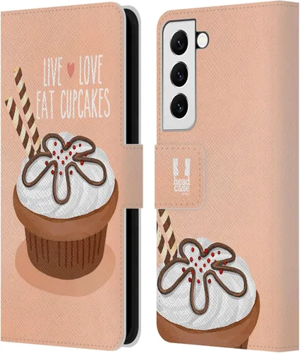 Vista 326 de Head Case Designs Assortment Cupcakes Happiness Leather Wallet Case Compatible with Samsung Galaxy A07 4G Surtido