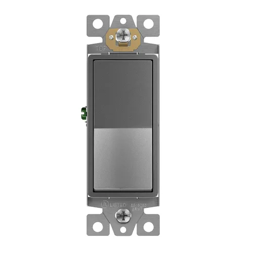 Vista 25 de ENERLITES Interruptor de luz de paleta decorativa de 3 vías, acabado brillante, un solo polo o tres vías, 3 cables, tornillo de puesta a tierra