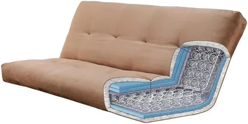 Vista 8 de Kodiak Furniture Washington - Marco de futón tamaño Queen con cajones de almacenamiento, marco de futón de madera con colchón incluido en color azul