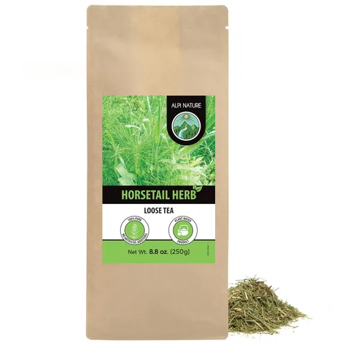 Vista 11 de Alpi Nature Hierba de cola de caballo 4.4 oz 4.41 oz, hierba seca de cola de caballo para la preparación del té, té de hierbas sueltas