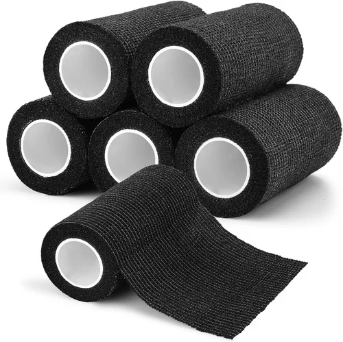 Vista 17 de Cinta adhesiva de camuflaje de 6 rollos, 1/2/3/4 pulgadas x 14.8 pies, vendaje autoadhesivo de camuflaje para acampar al aire libre, tira elástica