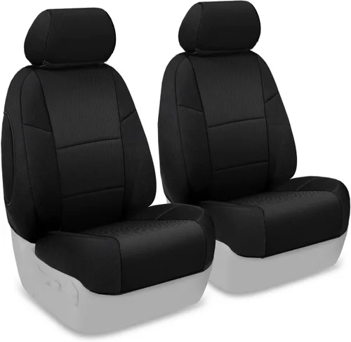 Vista 10 de Coverking Custom Fit Funda para asiento Select Chrysler 200 modelos – spacermesh, Negro/Gris Topo (Black/Taupe Insert)