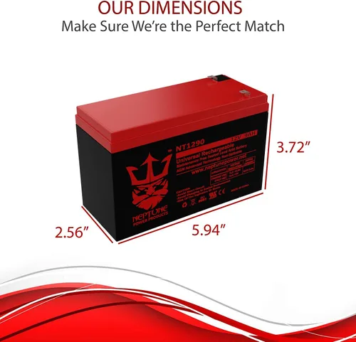 Vista 5 de Neptune Reemplazo Razor Pocket Mod Versión 45+ Batería Actualización 12V 9AH - 2 Pack