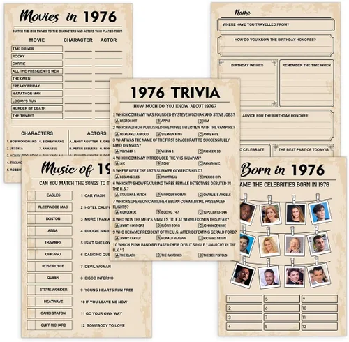 Vista 7 de QUPT Juegos de Fiesta de 30 Cumpleaños, Conjunto de 2 Actividades para 15 Invitados, Paquete de Juegos Nacidos en 1996, Suministros de Fiesta