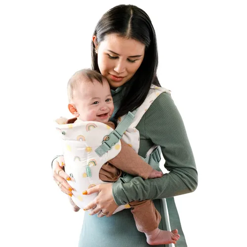 Vista 7 de Infantino Flip Luxe - Portabebés convertible 4 en 1, portabebés ergonómico para bebés a niños pequeños, soporte lumbar actualizado, tela de espiga