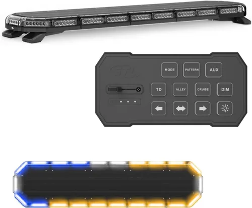 Vista 25 de SpeedTech Lights K-Force Elite 47 Barra de luz LED de tamaño completo – 132 LEDs, 396W Luz de advertencia de emergencia de montaje en techo