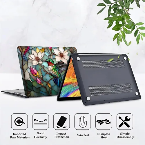Vista 2 de para MacBook Pro de 13 Pulgadas Versión 2013-2015 Modelo A1425/A1502 Estuche para Computadora Negro, Estuche Rígido para Laptop de Patrón Premium
