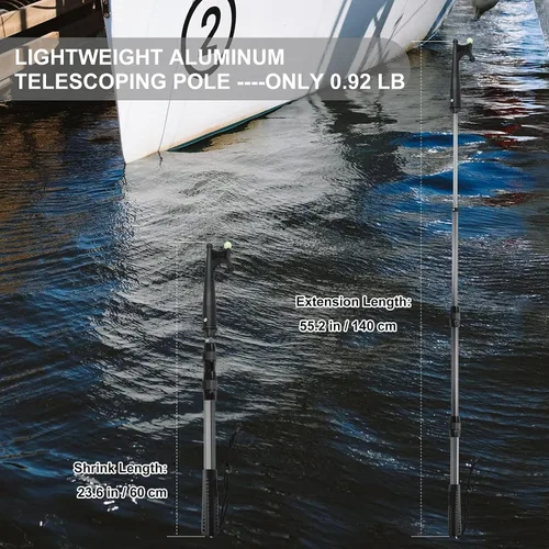 Vista 2 de SAN LIKE Boat Hooks, Boat Hook Docking with Telescopic Pole,Floating,Durable,Rust-Resistant Boating Poles with Luminous Bead Boating Accessories