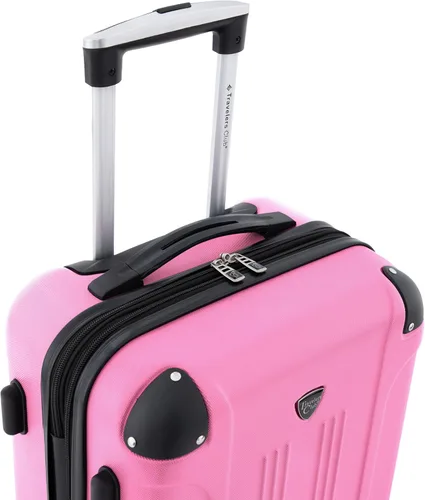 Vista 6 de Travelers Club Chicago - Equipajes giratorios y extensibles rígidos, Rosa encendido