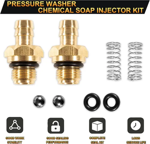 Vista 3 de YMT Kit de inyector químico para lavadora a presión, inyector de jabón para Briggs y Stratton, para Homelite, para Ryobi y Husky