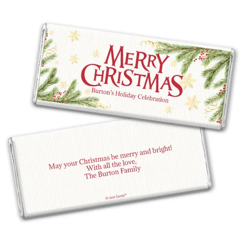 Vista 2 de 12 unidades personalizadas de chocolate para fiesta de chocolate de Navidad (paquete de 12) – No requiere montaje – Espíritu de Navidad