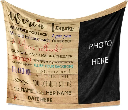 Vista 25 de Manta personalizada para esposa de esposo a esposa para pareja, regalo de aniversario para mujeres, regalo para aniversario de boda