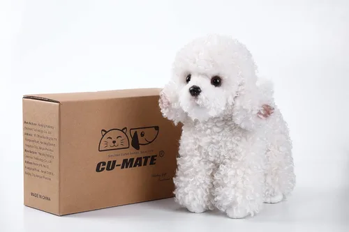 Vista 7 de CU-MATE Juguetes de peluche para perros de 12 pulgadas, simulación, realista y realista, suave, juguetes de peluche hechos a mano, regalo para niños