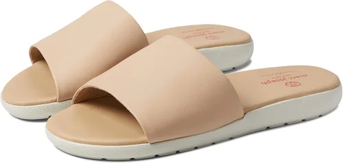 Vista 5 de Marc Joseph New York Sandalias planas de cuero genuino para mujer, puntera abierta, sin espalda, cómodas, ligeras, suela de EVA, a la moda, sin