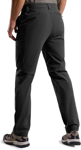 Vista 2 de FREE SOLDIER Pantalones de senderismo impermeables para hombre, ligeros, elásticos, con 5 bolsillos