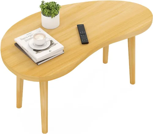 Vista 13 de Funecy Mesa de Café con Galletas Mesa Baja con 4 Patas Sólidas de Madera, Mesa de Piso para Sentarse en el Piso, Almacenamiento y Muebles para Sala