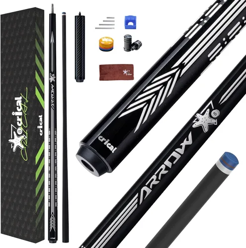 Vista 13 de CRICAL Carbon Fiber Pool Cue Stick, Pro Taper Shaft Low Deflection