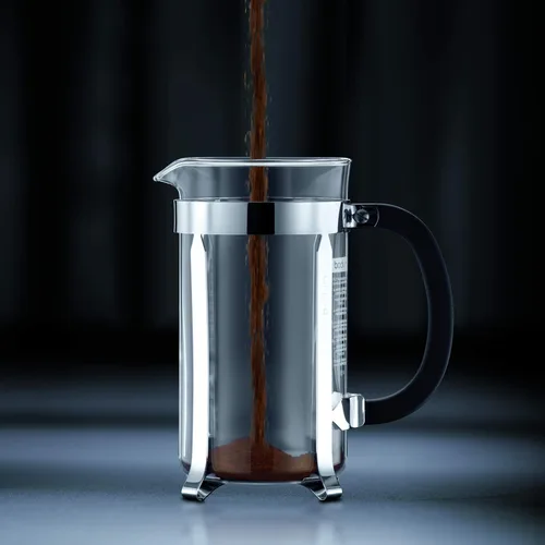 Vista 25 de Bodum Chambord - Cafetera de prensa francesa, Jarra de vidrio, Cromado