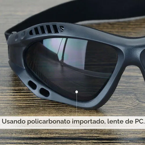 Vista 5 de Viriber Gafas de motocicleta - Gafas de protección UV para exteriores, gafas de combate a prueba de polvo