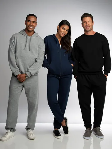 Vista 3 de Fruit of the Loom Eversoft Fleece Joggers with Pockets, Relaxed Fit, Moisture Wicking, Breathable, Tapered Sweatpants