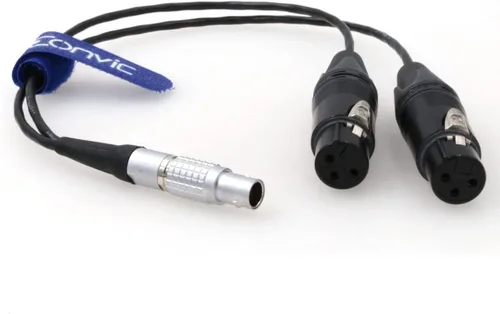 Vista 6 de Cable de salida de entrada de audio XLR Atomos de 10 pines a 2x3 pines para grabador de monitor Shogun (ángulo recto 10pin)