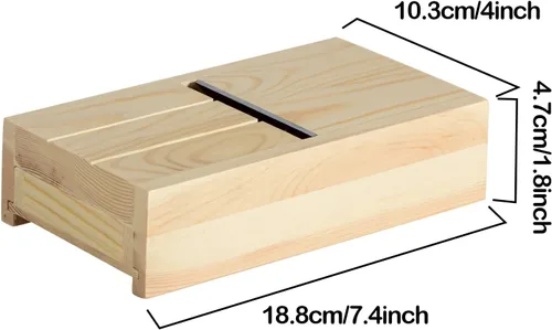 Vista 11 de Cortador de jabón de madera, biseladora de jabón, recortadora, caja de cajón de afeitado para hacer jabones hechos a mano (madera)