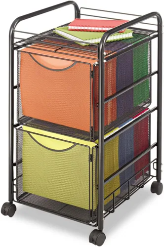 Vista 4 de Safco Products Onyx - Carro de malla para archivos