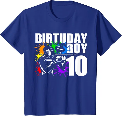 Vista 33 de Camiseta de 10 años de antigüedad, fiesta de cumpleaños para niños, Negro, S