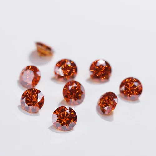 Vista 7 de GIGAJEWE 0.256 in 1.0ct VVS1 Moissanita de color naranja redondo excelente corte Moissanita piedras preciosas sueltas para la fabricación de joyas