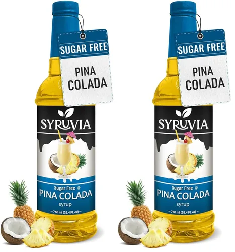 Vista 90 de Jarabe de café sin azúcar Syruvia, jarabe con sabor a caramelo para bebidas, lattes y postres – 25.4 fl oz