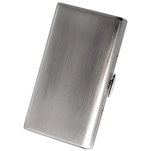 Vista 16 de Elegante, moderna y minimalista pitillera de metal - Capacidad para 10 cigarrillos de 100mm - Perfecta para mujeres - Diseño de metal ligero