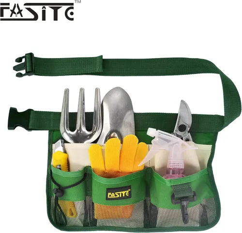 Vista 2 de 7-Pocket Cinturón de herramientas para jardinería (bolsas de tipo riñonera con bolsillos colgantes)