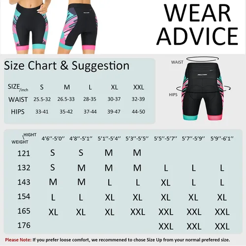 Vista 7 de DEALYORK Pantalones cortos de ciclismo para mujer, acolchados en 3D con bolsillo, pantalones de ciclismo de montaña, ergonómicos de cintura alta