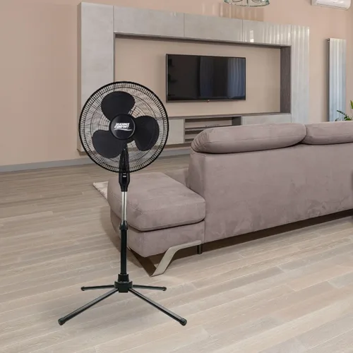 Vista 2 de Seasons Comfort Ventilador de pedestal oscilante de 18 pulgadas, 3 velocidades, altura ajustable, botones, silencioso, ventilador de refrigeración