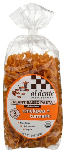 Vista 9 de Al Dente Pasta a base de plantas garbanzos + cúrcuma, 8 onzas (paquete de 6)
